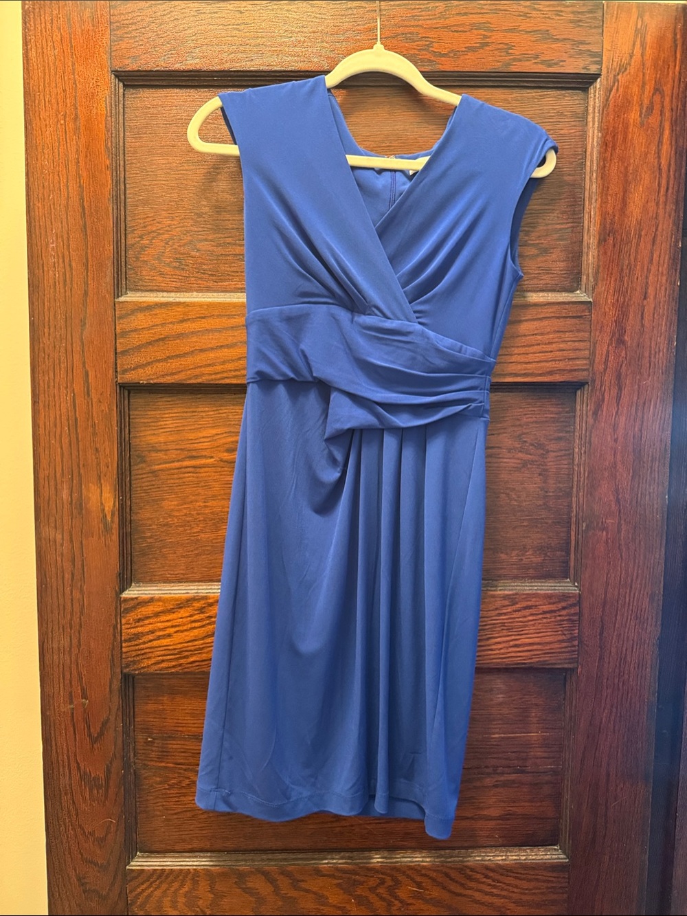 Calvin Klein Sleeveless V-Neck wrap style Dress in Cobalt